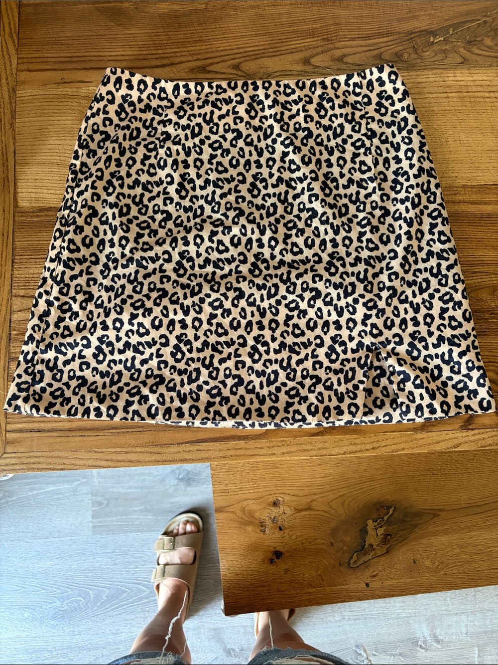Forever 21 Leopard Print Mini Skirt - Beige and Black